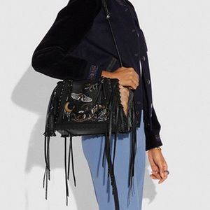 Coach Black and Tan Crossbody Bag